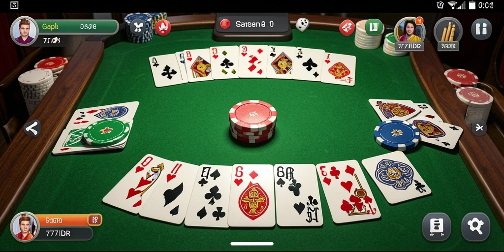 Tampilan gameplay Gaple yang seru dan interaktif.