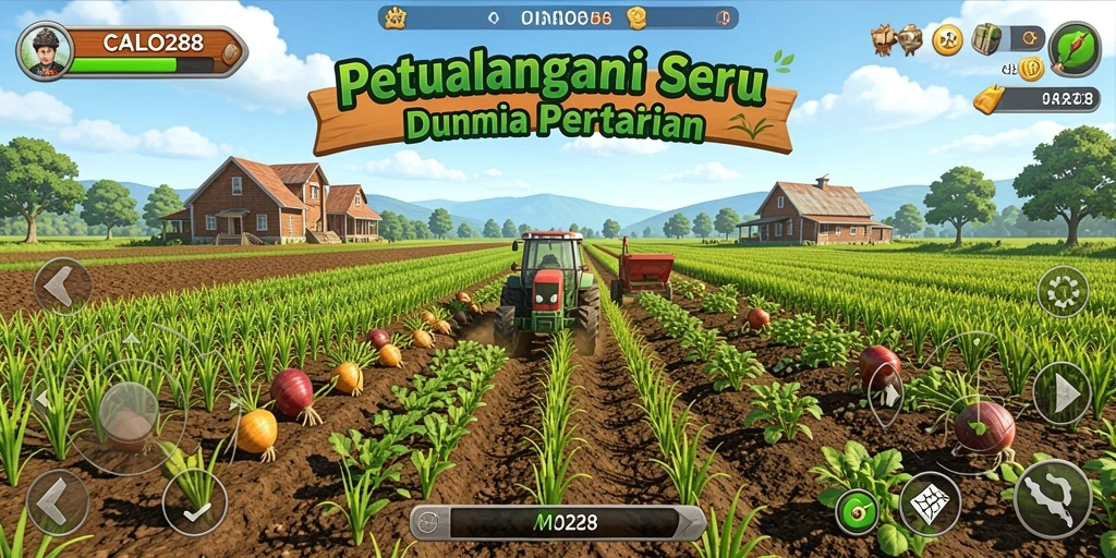 Tangkapan layar CALO288 menampilkan gameplay seru bertani dengan grafis menarik.