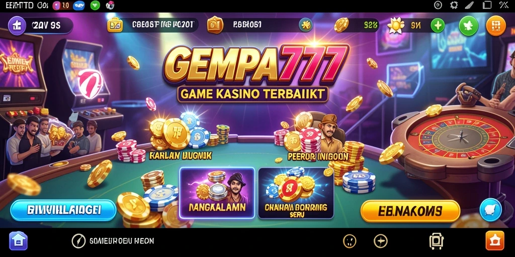 Tampilan gameplay GEMPA777 dengan grafis kasino yang menarik.