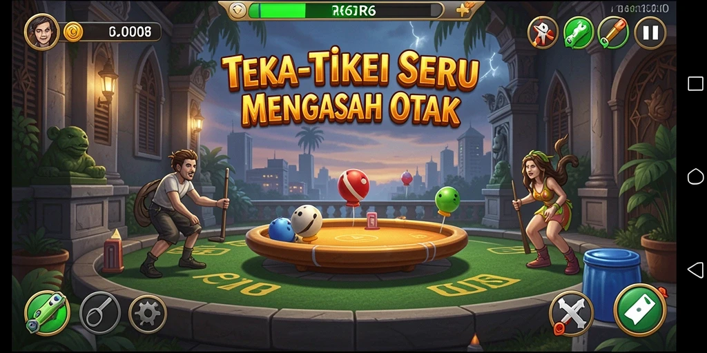 Tampilan gameplay R6R6 dengan berbagai teka-teki menantang.